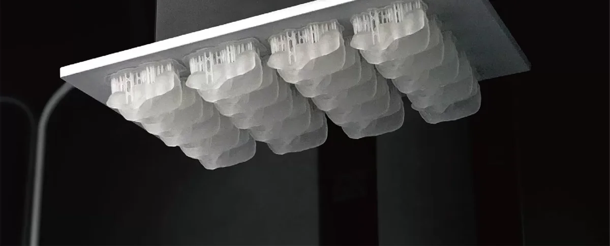 Printed surgical guides on a build platform